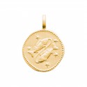 Pendentif plaqué or médaille signe Poisson