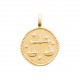 Pendentif plaqué or médaille ciselée balance Obrillant-Bijoux