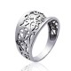 Bague en argent massif 925 fines arabesques ciselées style baroque Obrillant-Bijoux