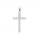 Pendentif grande croix pavé en zirconium blanc pas cher obrillant-bijoux