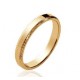Alliance mariage en plaqué or anneau ciselé 3 mm mixte Obrillant-bijoux
