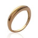 Bague jonc bombé en plaqué or