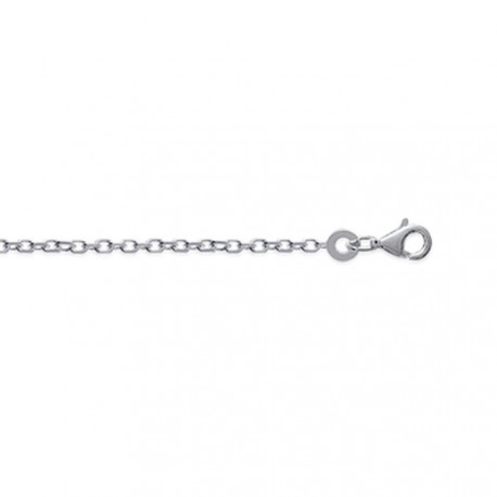 Chaine en argent maille forçat diamantée pas chère obrillant-bijoux