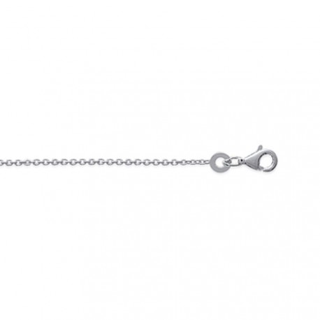 Chaine en argent rhodié maille forçat diamantée pas chère obrillant-bijoux