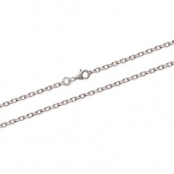 Chaine en argent maille forçat bombée 2,40 mm pas chère obrillant-bijoux
