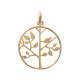 Pendentif en plaqué or arbre de vie obrillant-bijoux