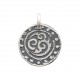 Pendentif homme en argent 925/1000 pastille tribal obrillant-bijoux