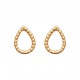 Puces d'oreilles en plaqué or forme goutte obrillant-bijoux