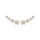 Boucles contours d'oreilles plaqué or étoiles pavé zirconium blanc obrillant-bijoux