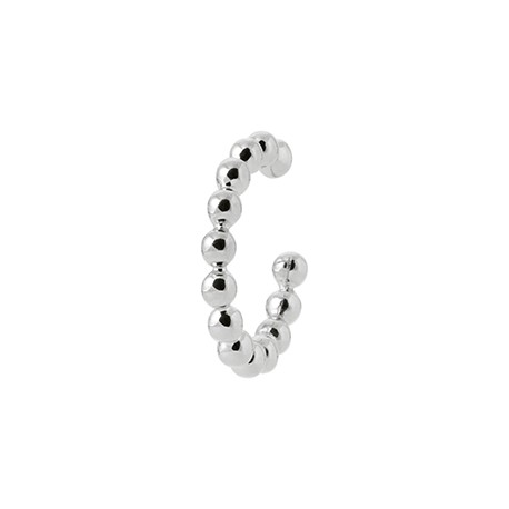 Bague d'oreilles en argent 925/1000 rhodié monture petites boules pas chere obrillant-bijoux