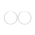 Créoles en argent 925/000 anneaux fil rond 2 mm diamètre 80 mm promo