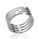 Bague argent 925 rhodié 4 rangs mixte promotion Obrillant-Bijoux