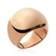Bague large bombée en acier rose T54 Obrillant-Bijoux