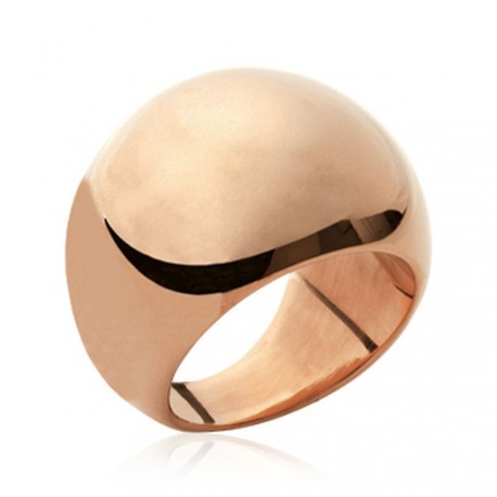 Bague large bombée en acier rose T54 Obrillant-Bijoux