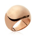 Bague large bombée en acier rose T54 promotion