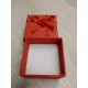 Ecrin pour bague boucles d'oreilles rouge avec petit noeud pas cher obrillant bijoux