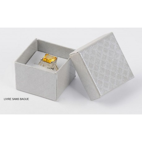 Ecrin pour bague boucles d'oreilles cartonné en feuille de bambou pas cher obrillant bijoux