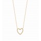 Collier plaqué or pendentif coeur pas cher obrillant-bijoux