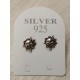 Boucles d'oreilles puces en argent 925/000 soleil en promo obrillant-bijoux