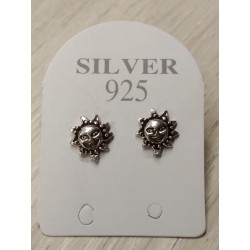 Boucles d'oreilles puces en argent 925/000 soleil en promo obrillant-bijoux