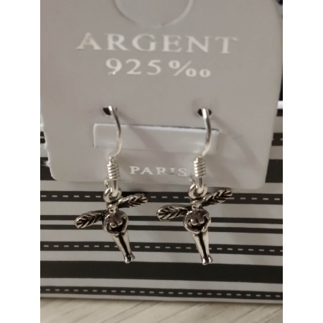 Boucles d'oreilles en argent 925/000 petite fée en promo obrillant-bijoux