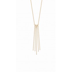 Collier en plaqué or étoiles pavé en zirconium blanc et chaines pas cher Obrillant-Bijoux