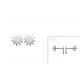 Boucles d'oreilles enfant argent rhodié soleil pas cher obrillant-bijoux