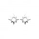Boucles d'oreilles enfant argent rhodié étoile pas cher obrillant-bijoux
