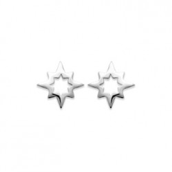 Boucles d'oreilles enfant argent rhodié étoile pas cher obrillant-bijoux