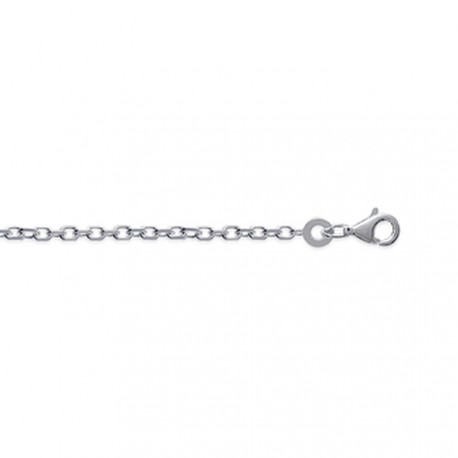 Chaîne de cheville argent 925 maille Forçat diamantée pas chère obrillant-bijoux