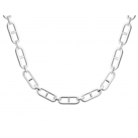 Collier argent 925 rhodié maille marine luxe pas cher obrillant-bijoux