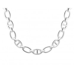 Collier argent 925 rhodié gros maillons marine luxe pas cher obrillant-bijoux