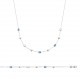 Collier argent rhodié pierre de lune zirconium cristal bleu pas cher Obrillant-Bijoux