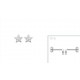 Boucles d'oreilles puces argent étoile pavé en zirconium blanc pas chère obrillant-bijoux