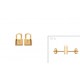Boucles d'oreilles enfant plaqué or cadenas pas cher obrillant-bijoux
