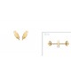 Boucles d'oreilles enfant plaqué or plume pas cher obrillant-bijoux