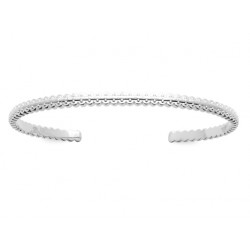 Bracelet Jonc en Argent massif maille ciselée pas cher obrillant-bijoux