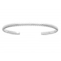 Bracelet Jonc en Argent massif maille ciselée