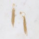 Boucles d'oreilles Bohm longues chaînes pendantes en acier doré Obrillant-Bijoux