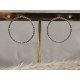 Boucles d'oreilles acier argenté inoxydable cercle torsadé ronde pas cher Obrillant-Bijoux