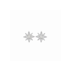 Boucles d'oreilles puces argent étoile pierre zirconium pas chères obrillant-bijoux
