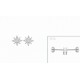 Boucles d'oreilles puces argent étoile pierre zirconium pas chères obrillant-bijoux