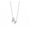 Collier enfant argent pendentif Licorne en émail