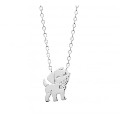 Collier enfant argent petit chien pas cher obrillant-bijoux