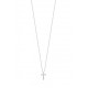 Collier Argent Rhodié croix pavé Oxydes De Zirconium pas cher obrillant-bijoux