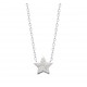 Collier Argent Rhodié étoile pavé Oxydes De Zirconium pas cher obrillant-bijoux