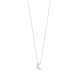 Collier Argent Rhodié lune pavé Oxydes De Zirconium pas cher obrillant-bijoux
