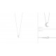 Collier Argent Rhodié lune pavé Oxydes De Zirconium pas cher obrillant-bijoux