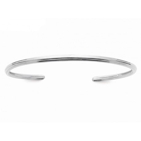 Bracelet Jonc en Argent massif maille ciselée pas cher obrillant-bijoux