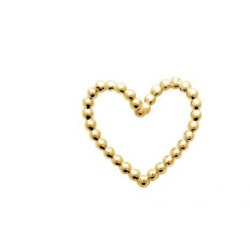 Pendentif coeur perlé en plaqué or pas cher st valentin obrillant-bijoux